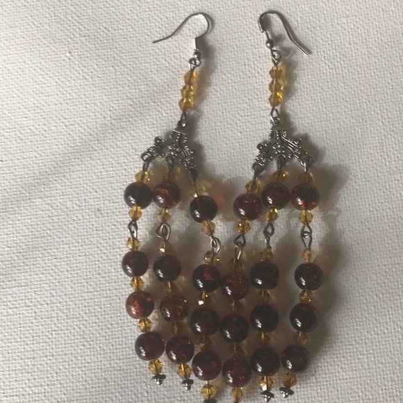 Brown Earrings by Capture - Picture 2 of 3